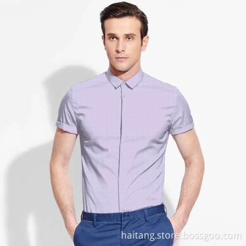 Business Check Bamboo fabric Ventilate Polyester Cloth